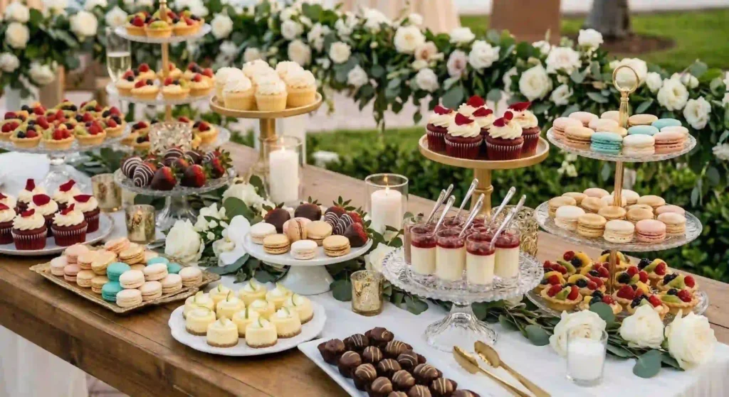 assorted mini desserts display