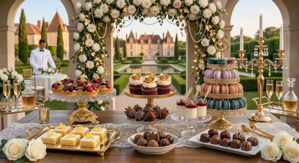luxury-style dessert station