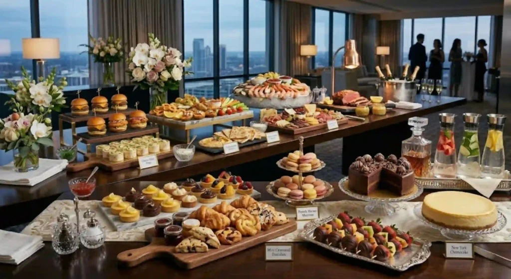 elegant corporate catering setup